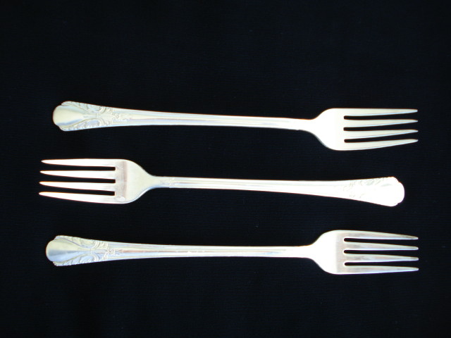 Silver polishing all diningware utensils